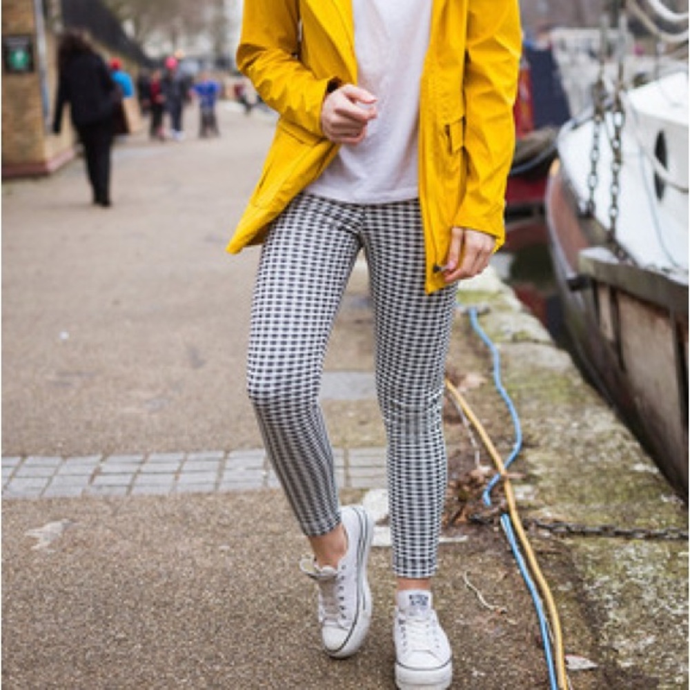 Topshop Skinny Plaid Pants — Trendy Checkered / Plaid Trousers Size 4